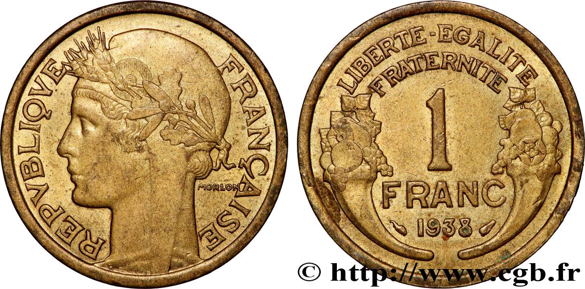 1 franc Morlon 1938 Paris F.219/9 VZ+ 