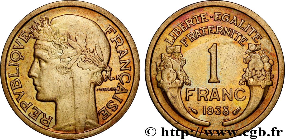 1 franc Morlon 1938 Paris F.219/9 SUP+ 