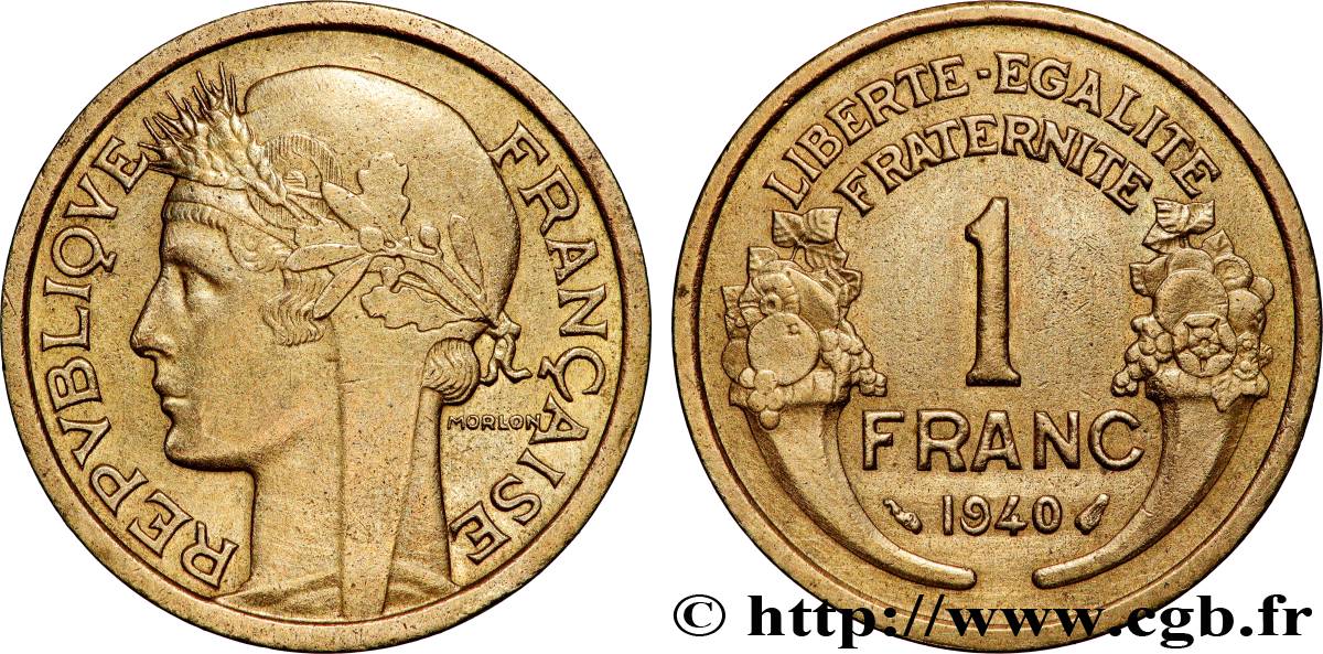 1 franc Morlon 1940 Paris F.219/11 SUP+ 
