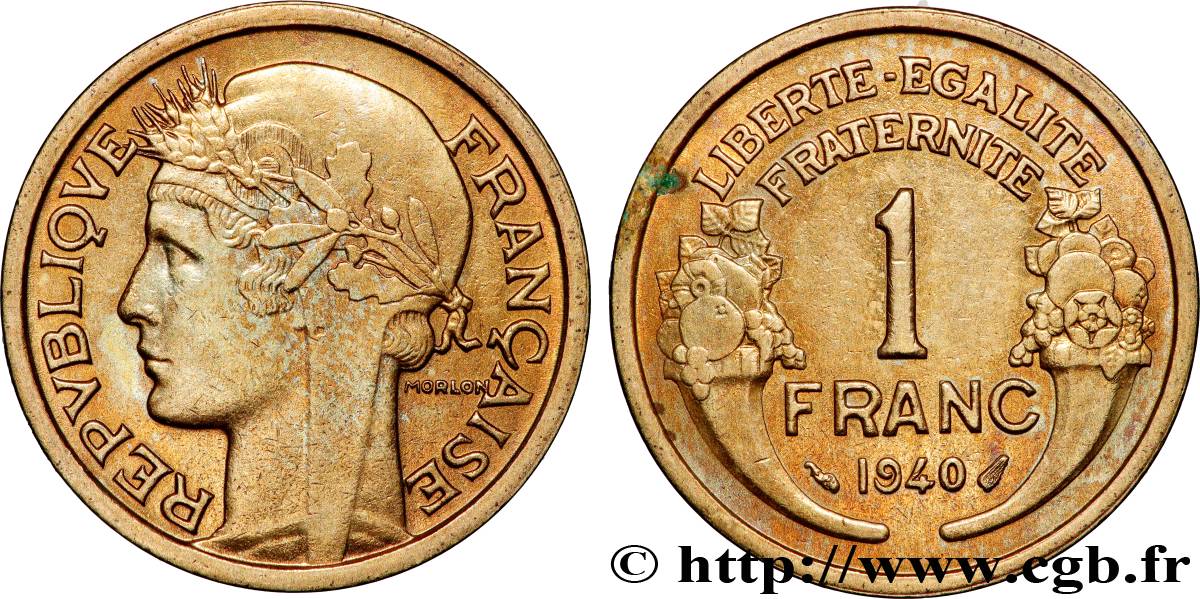 1 franc Morlon 1940 Paris F.219/11 SUP+ 