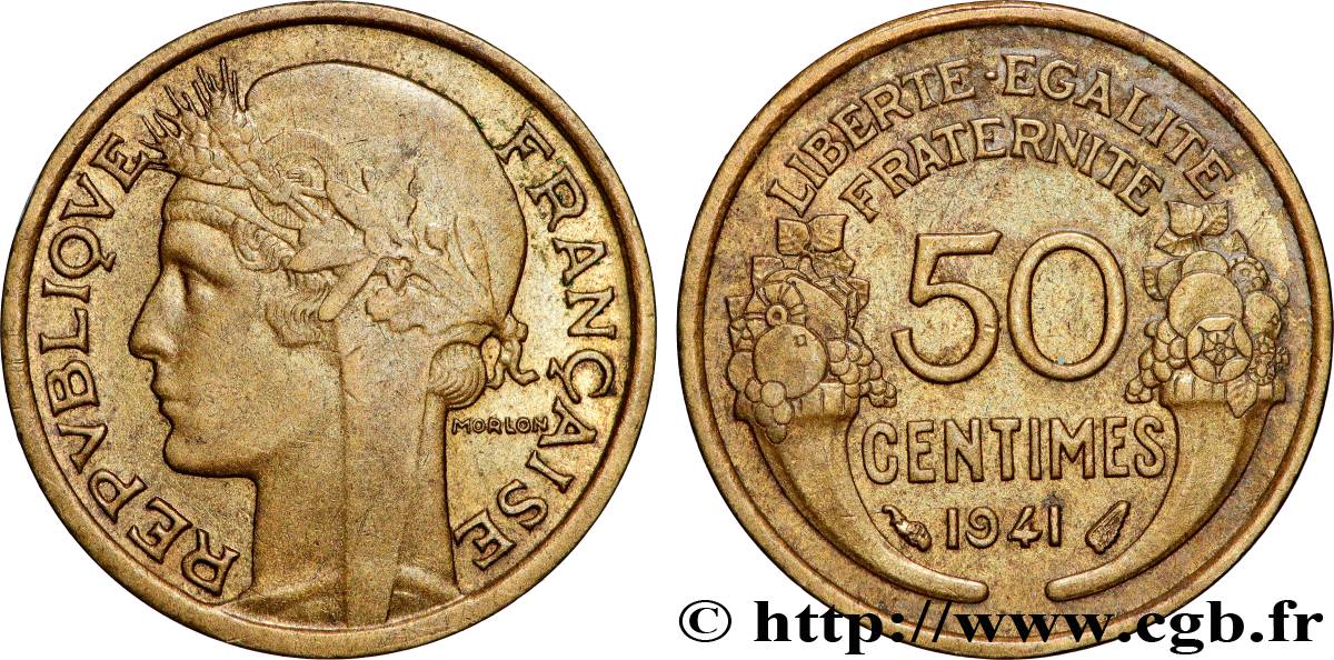 50 centimes Morlon 1941  F.192/18 SPL64 