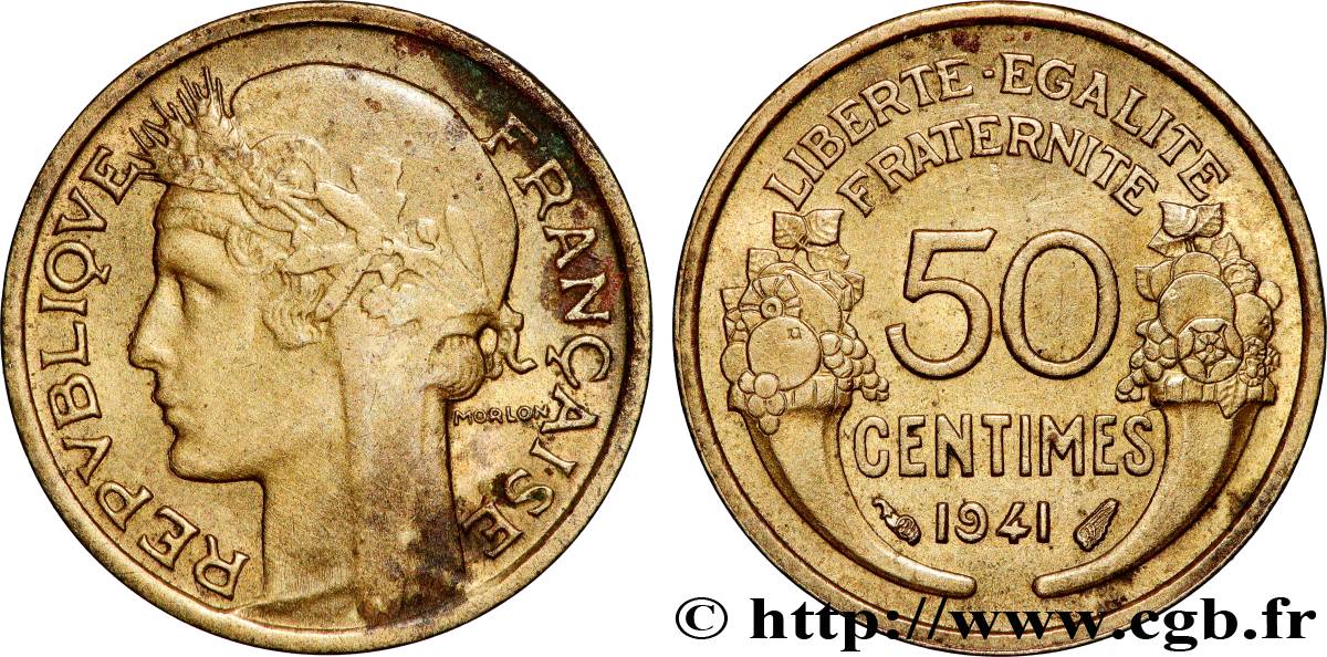 50 centimes Morlon 1941  F.192/18 SUP 