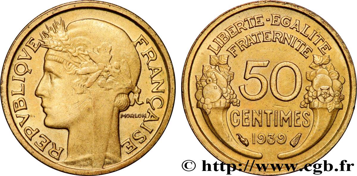 50 centimes Morlon 1939  F.192/15 SUP+ 