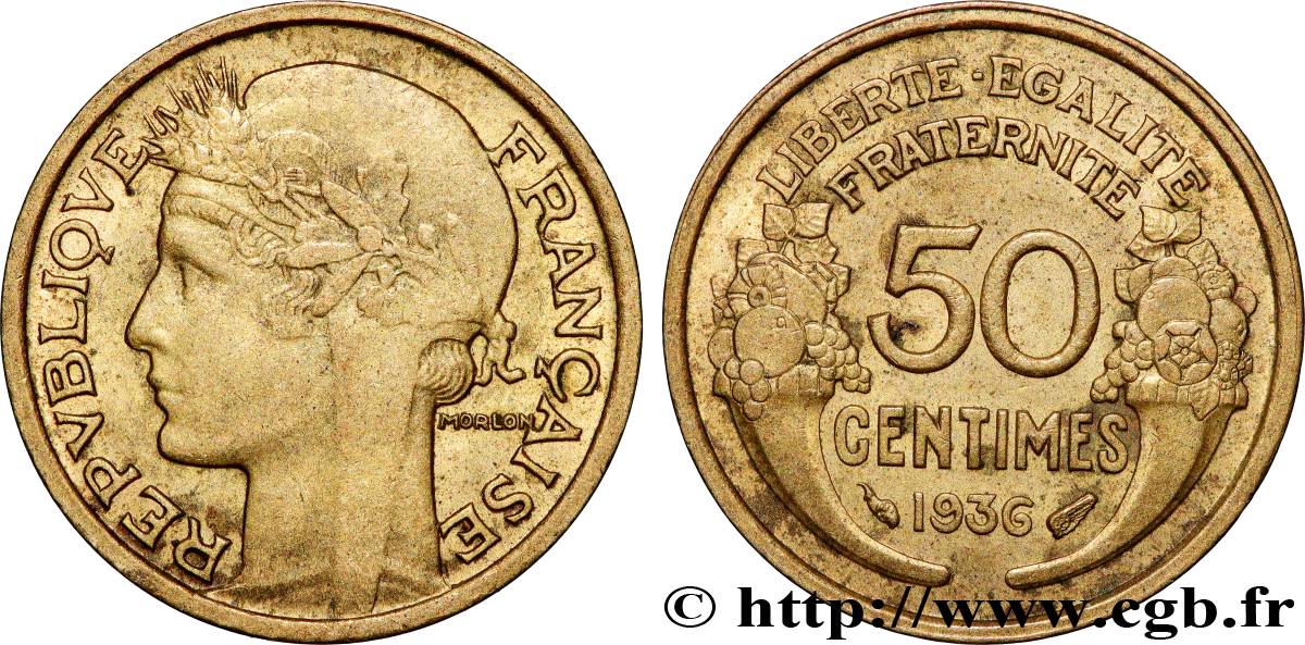50 centimes Morlon 1936  F.192/12 BB 