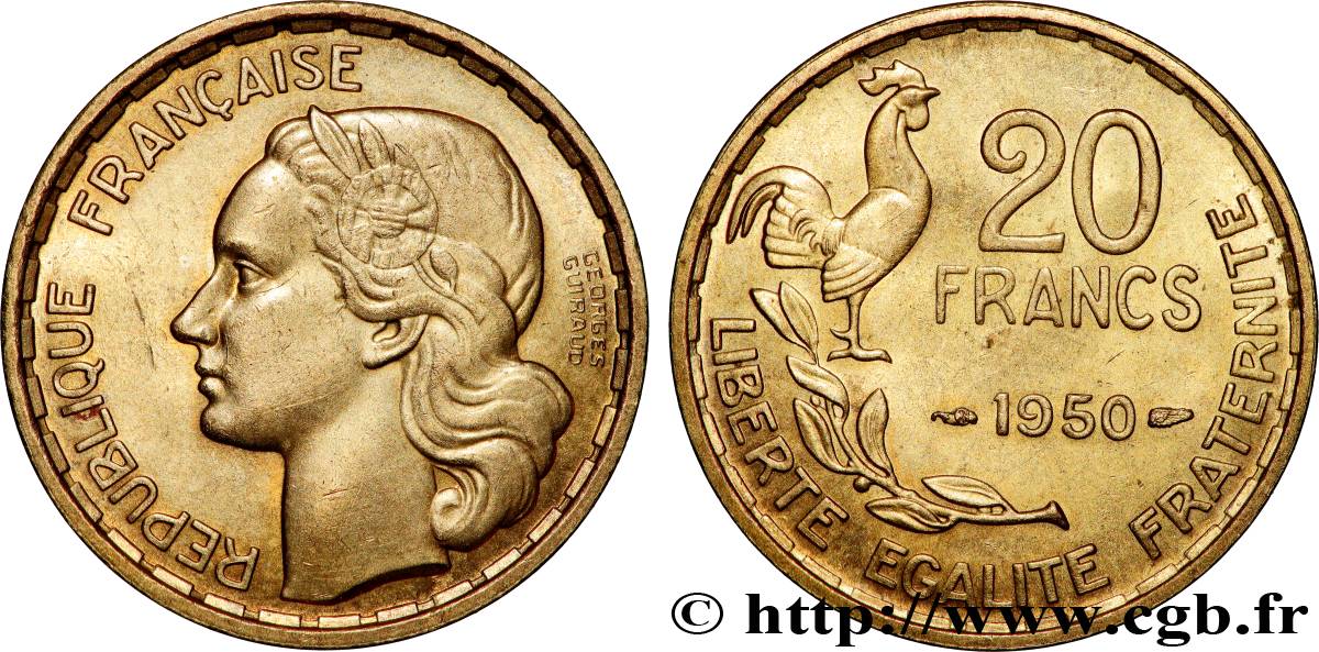20 francs Georges Guiraud 1950  F.401/1 TTB+ 