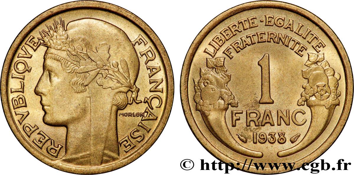 1 franc Morlon 1938 Paris F.219/9 SUP+ 