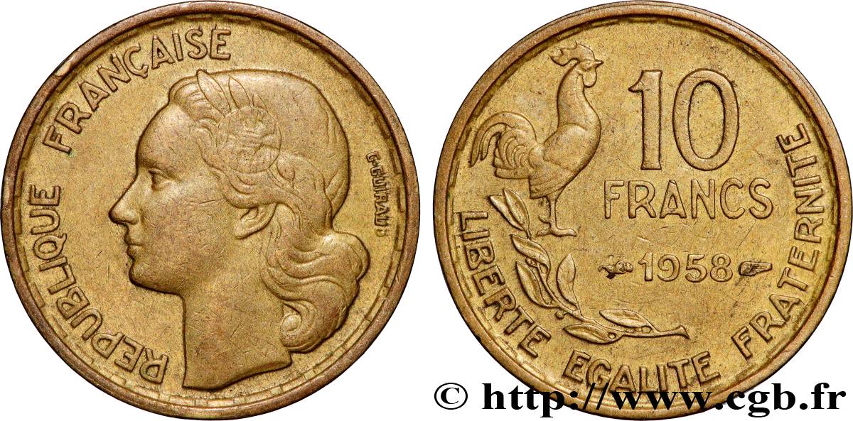 10 francs Guiraud 1958  F.363/14 AU 