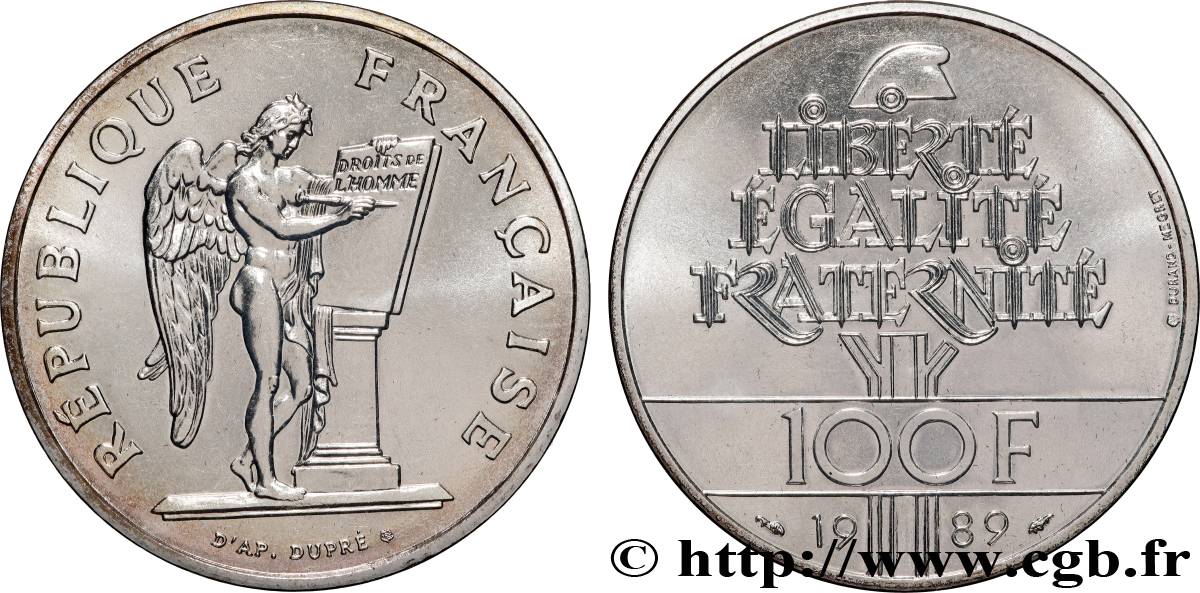 100 francs Droits de l’Homme 1989  F.457/2 FDC 