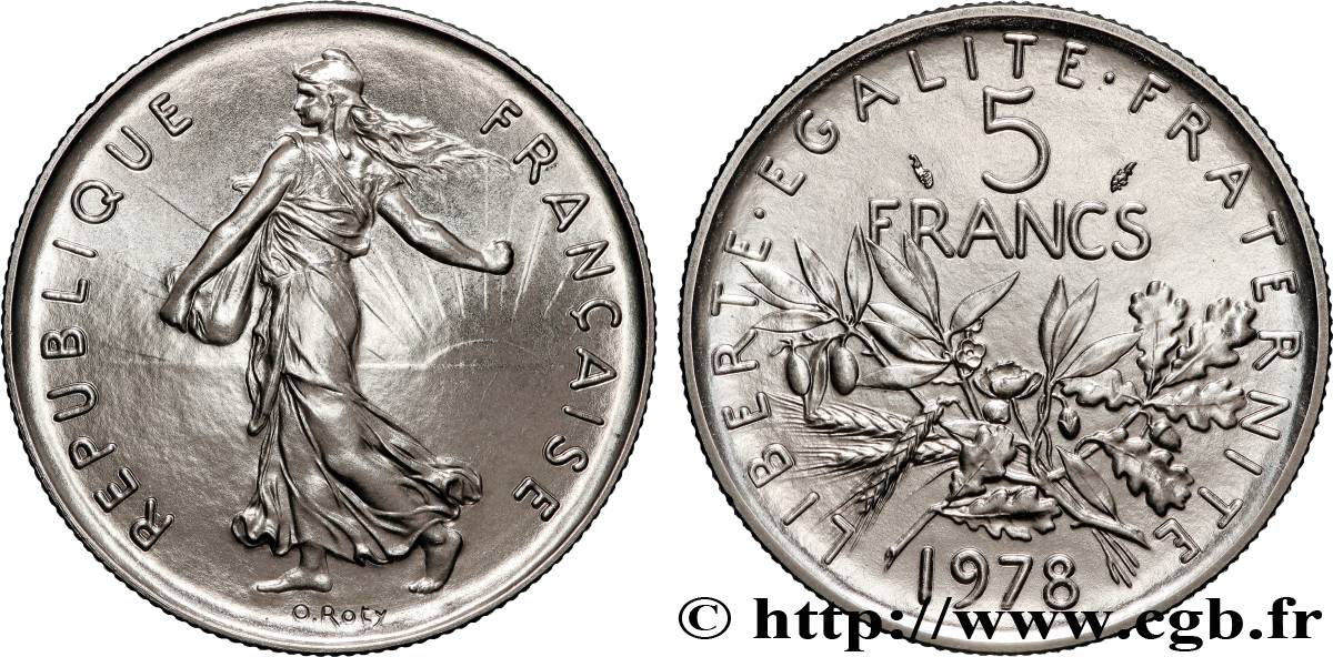 5 francs Semeuse, nickel 1978 Pessac F.341/10 MS 