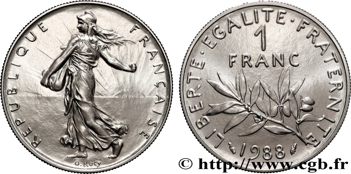 1 franc Semeuse, nickel 1988 Pessac F.226/33 FDC 