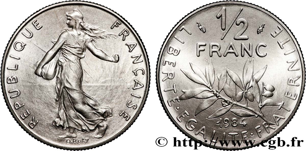1/2 franc Semeuse 1984 Pessac F.198/23 MS 
