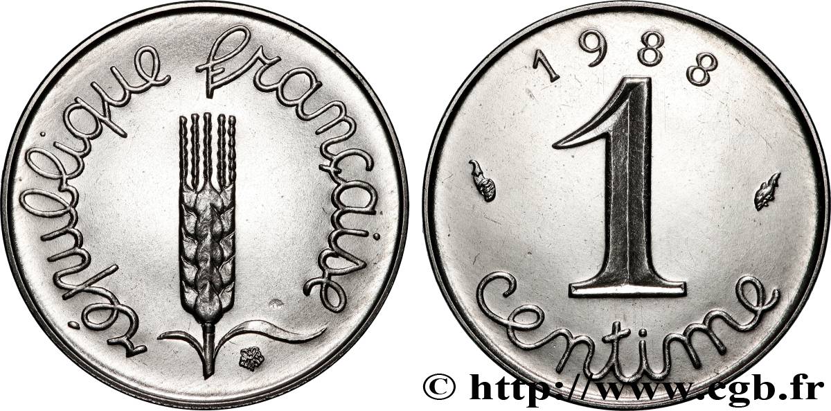 1 centime Épi 1988 Pessac F.106/45 MS 