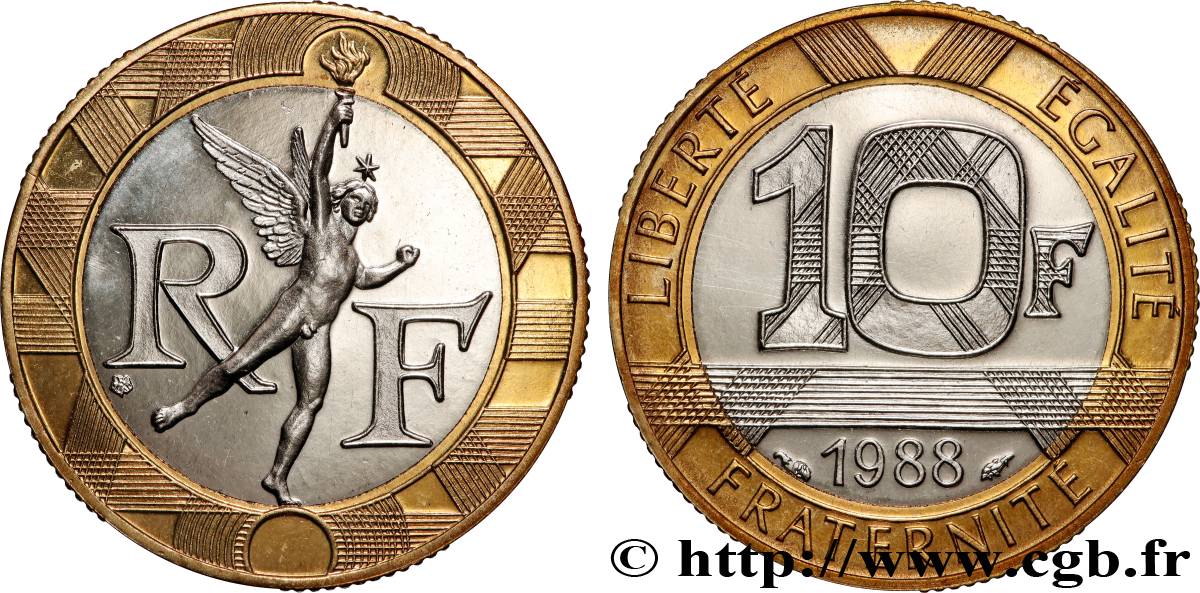 10 francs Génie de la Bastille 1988 Pessac F.375/2 FDC 