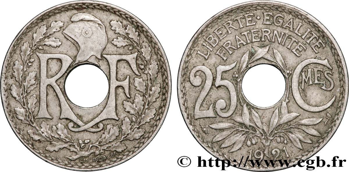 25 centimes Lindauer 1921  F.171/5 BB 