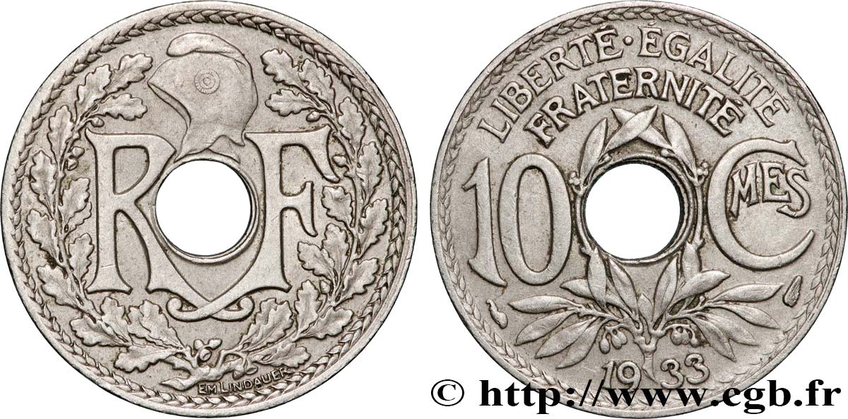 10 centimes Lindauer 1933  F.138/20 XF 