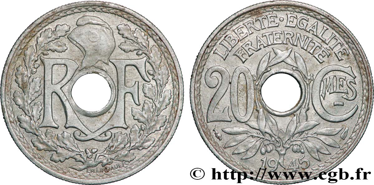 20 centimes Lindauer 1945  F.155/2 fST63 