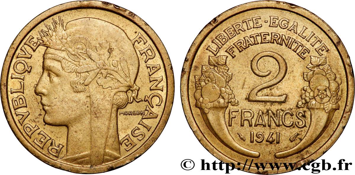 2 francs Morlon 1941  F.268/14 TTB+ 