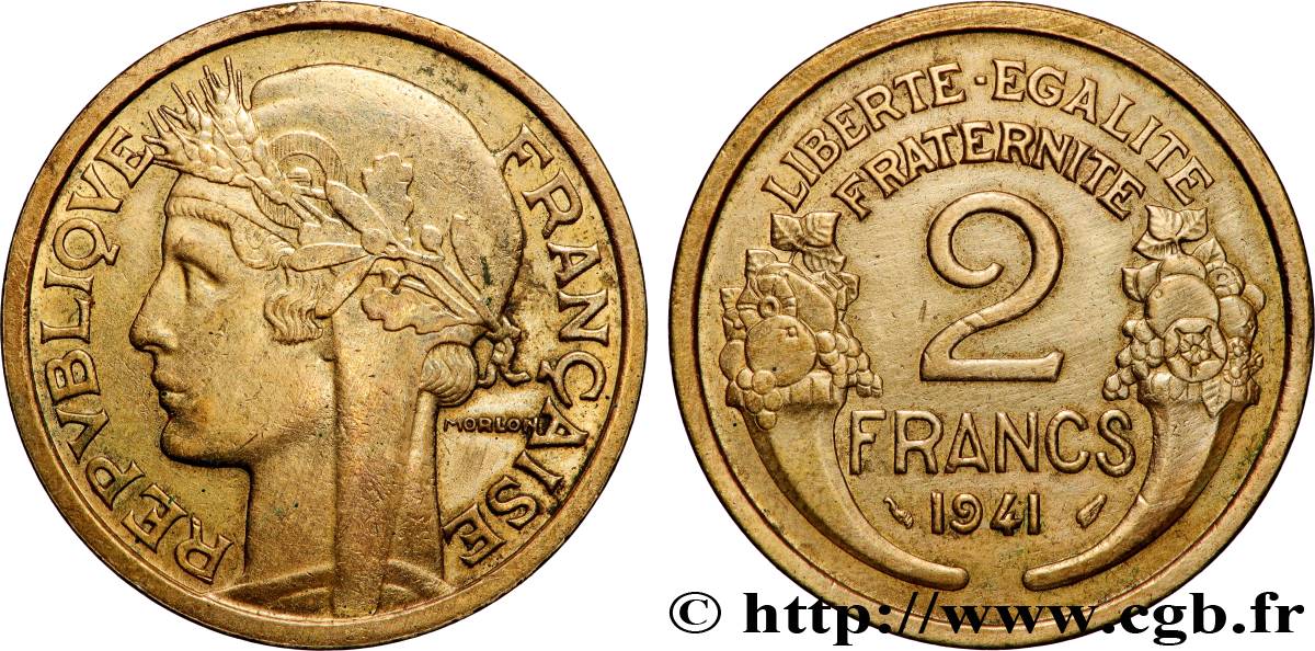2 francs Morlon 1941  F.268/14 fVZ 