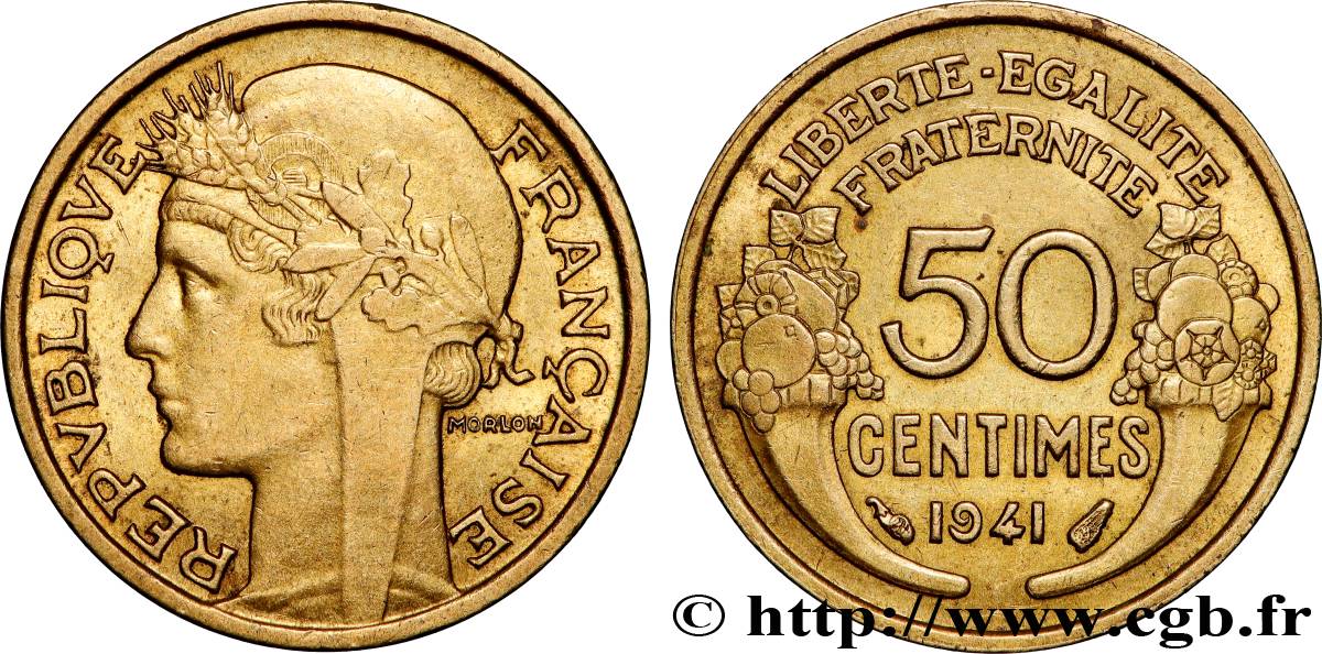 50 centimes Morlon 1941  F.192/18 SPL+ 