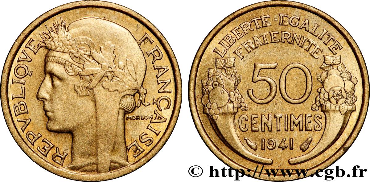 50 centimes Morlon 1941  F.192/18 VZ+ 