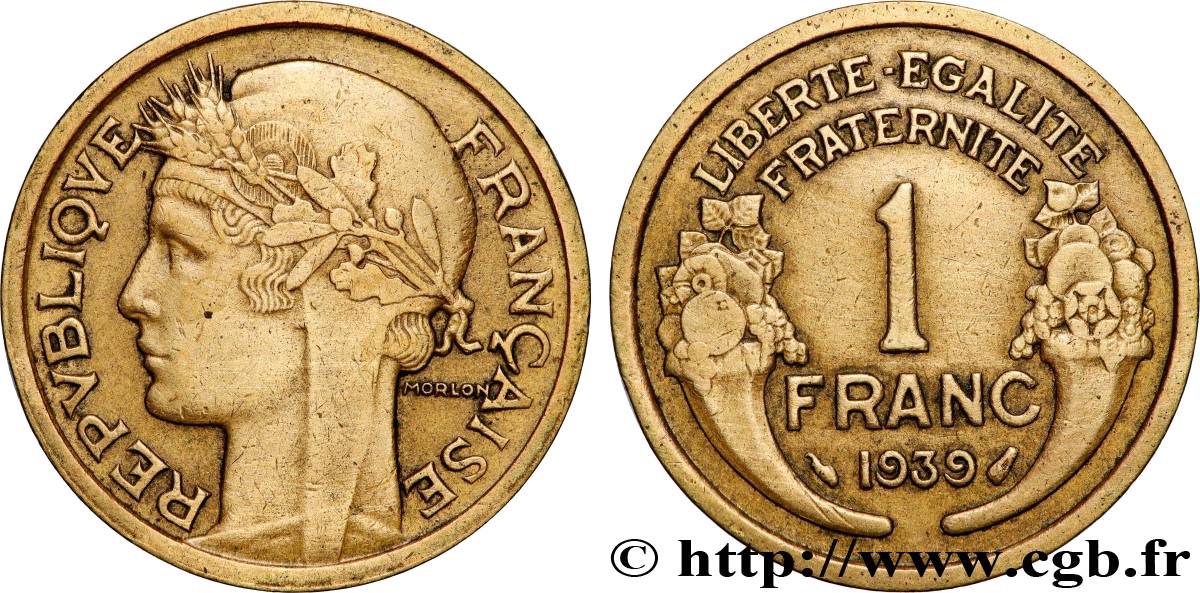 1 franc Morlon 1939 Paris F.219/10 SUP 