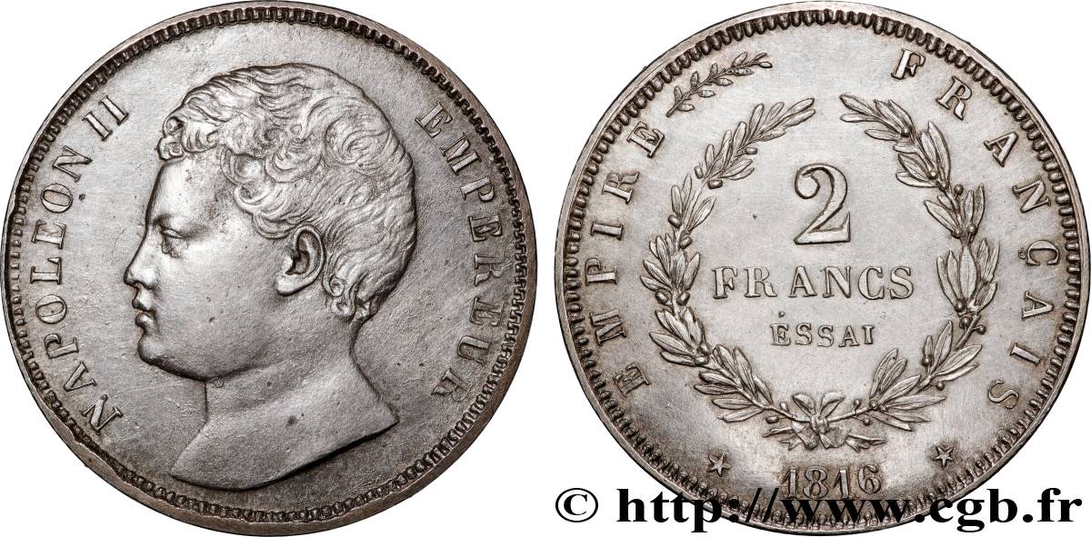 Essai de 2 francs en argent 1816  VG.2404  VZ+ 