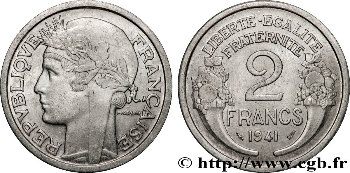 2 francs Morlon, aluminium 1941  F.269/2 VZ 