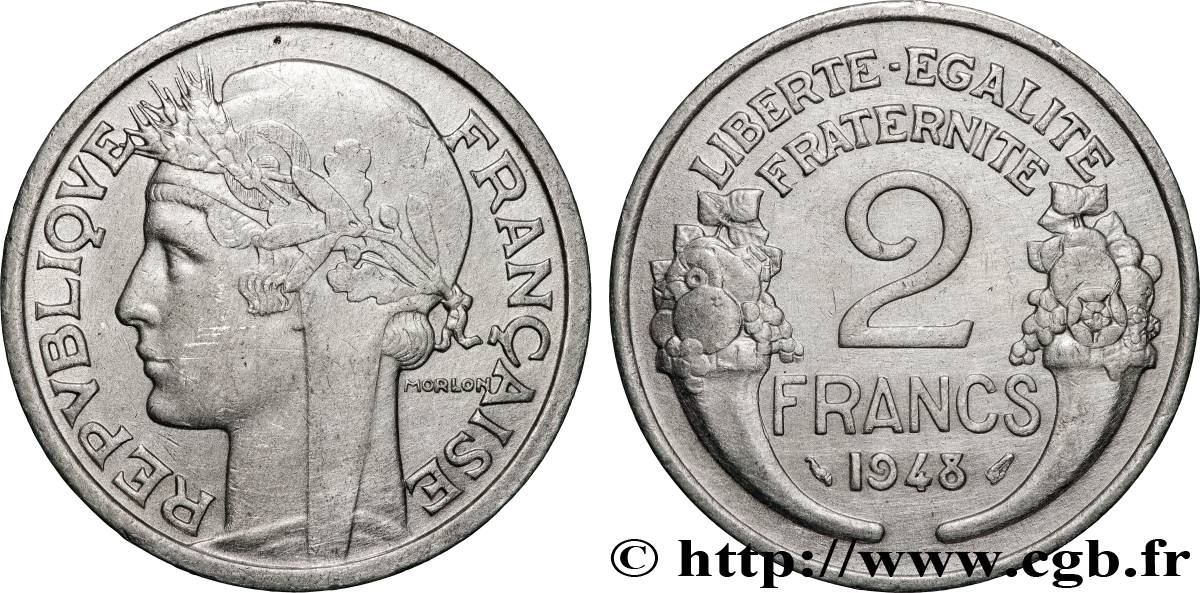 2 francs Morlon, aluminium 1948  F.269/12 q.SPL 