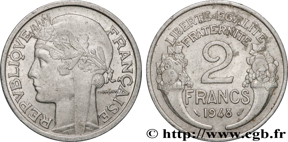 2 francs Morlon, aluminium 1948  F.269/12 q.SPL 