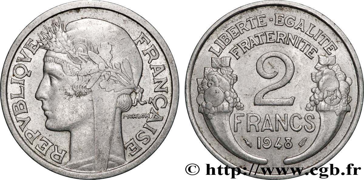 2 francs Morlon, aluminium 1948  F.269/12 TTB+ 