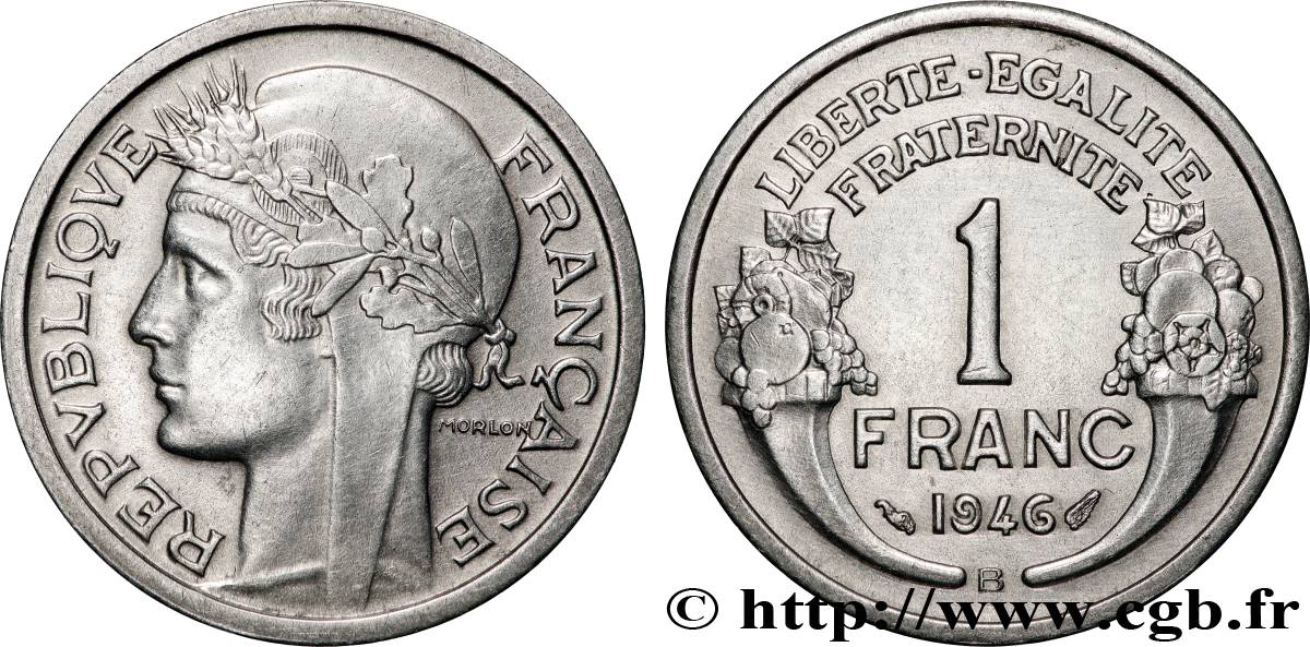 1 franc Morlon, légère 1946 Beaumont-Le-Roger F.221/10 SPL63 