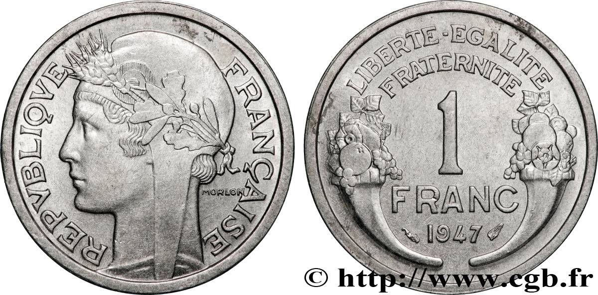 1 franc Morlon, légère 1947  F.221/11 VZ+ 
