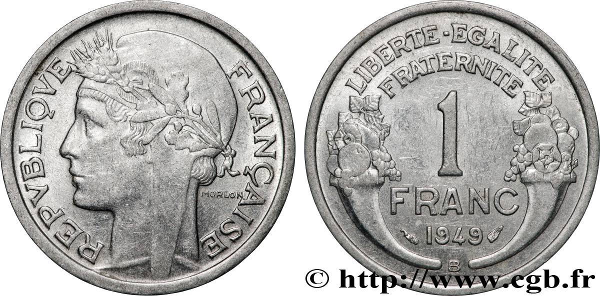 1 franc Morlon, légère 1949 Beaumont-Le-Roger F.221/16 SPL+ 
