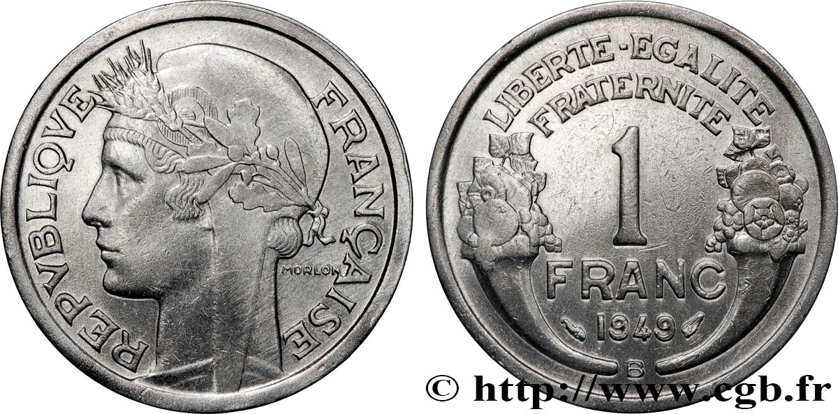 1 franc Morlon, légère 1949 Beaumont-Le-Roger F.221/16 SUP+ 