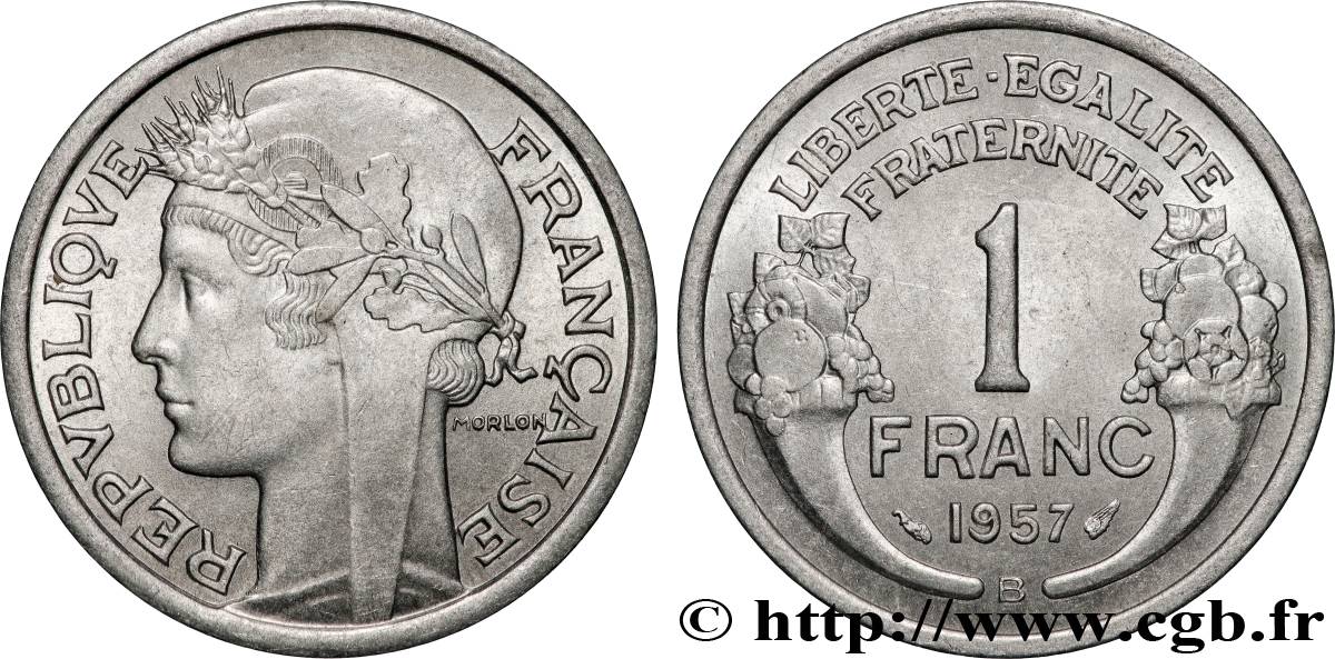 1 franc Morlon, légère 1957 Beaumont-Le-Roger F.221/20 MS 