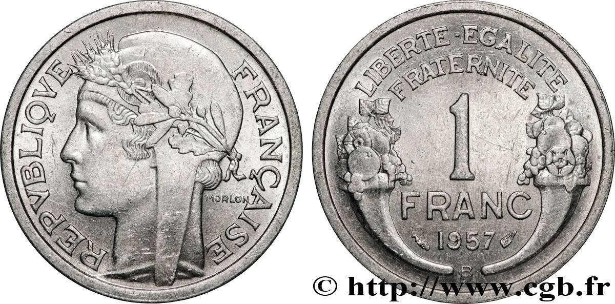 1 franc Morlon, légère 1957 Beaumont-Le-Roger F.221/20 MS 