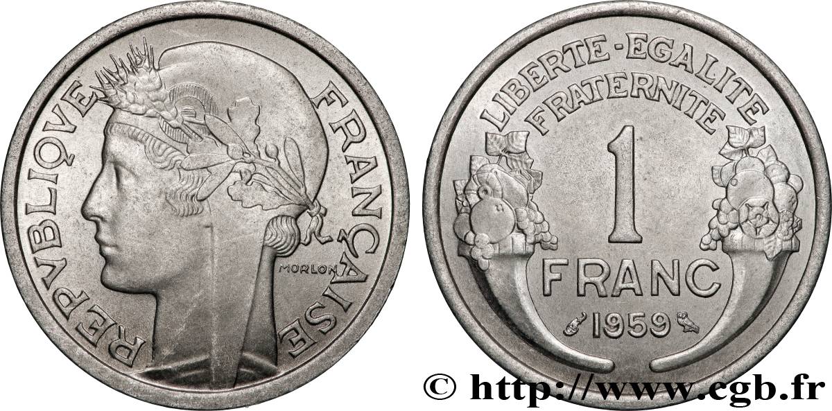 1 franc Morlon, légère 1959  F.221/23 SPL 