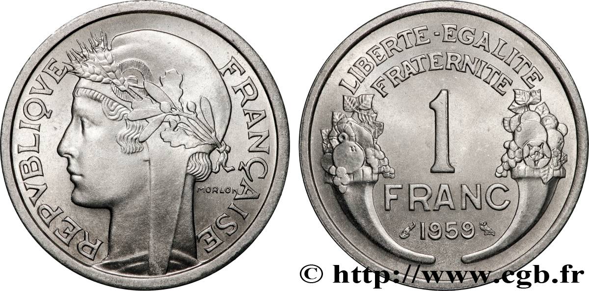 1 franc Morlon, légère 1959  F.221/23 SC 