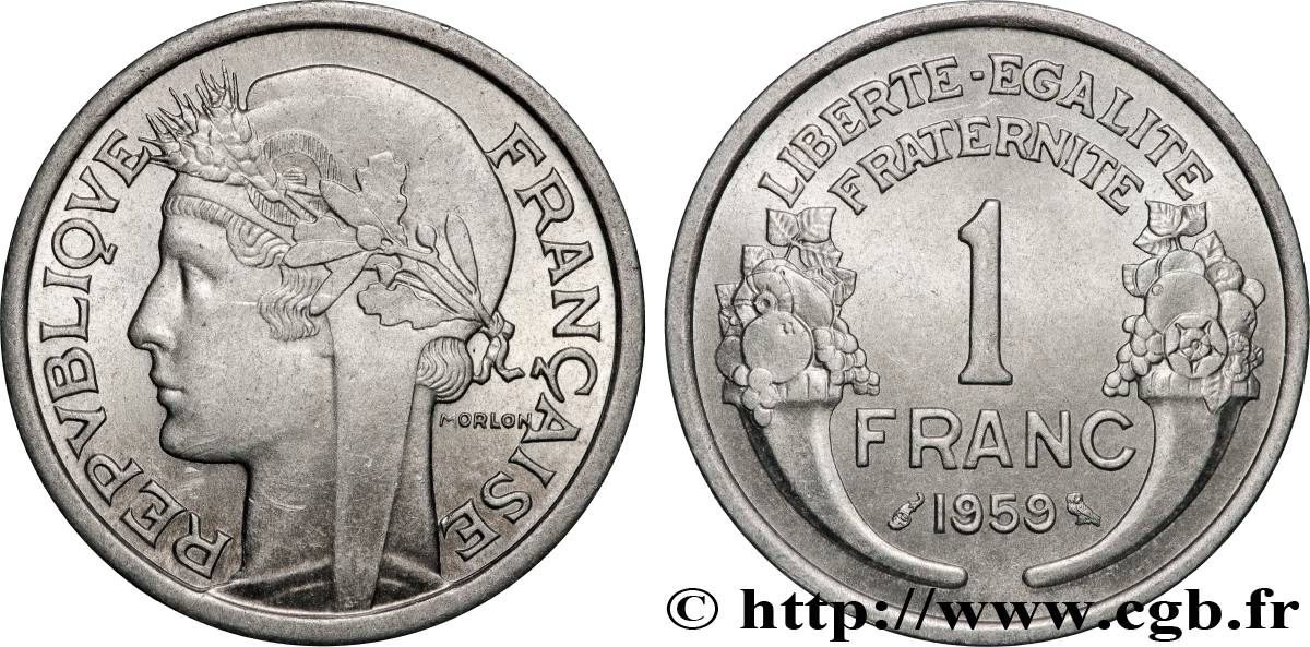 1 franc Morlon, légère 1959  F.221/23 MS 