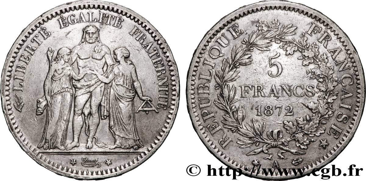 5 francs Hercule 1872 Paris F.334/6 fSS 