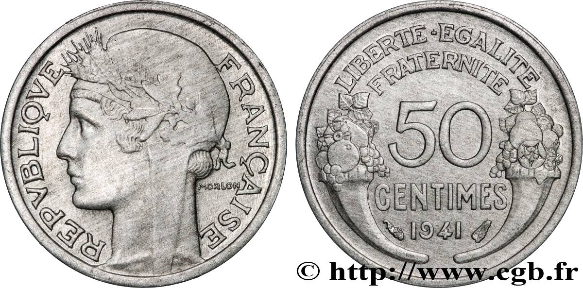 50 centimes Morlon, lourde 1941  F.193/2 fVZ 