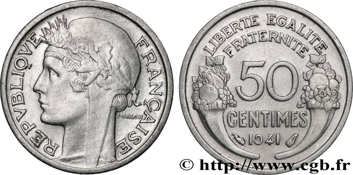 50 centimes Morlon, lourde 1941  F.193/2 AU 