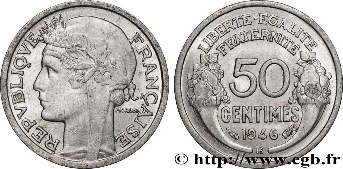 50 centimes Morlon, légère 1946 Beaumont-le-Roger F.194/9 EBC 