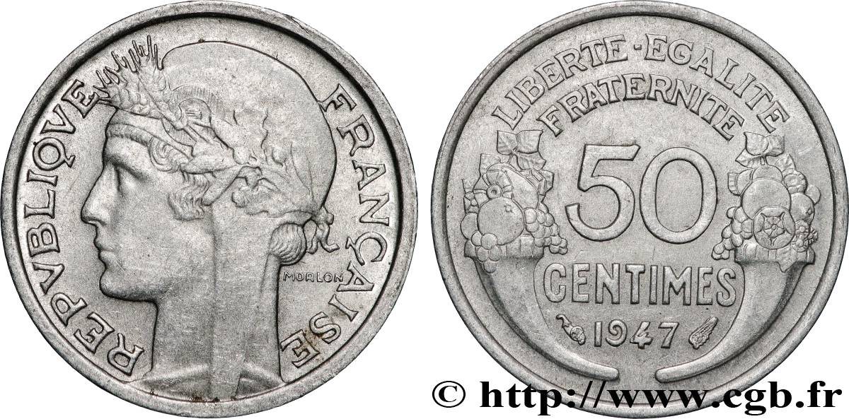 50 centimes Morlon, légère 1947  F.194/10 SPL+ 