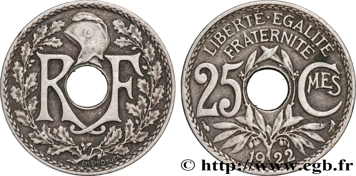 25 centimes Lindauer 1922  F.171/6 AU 