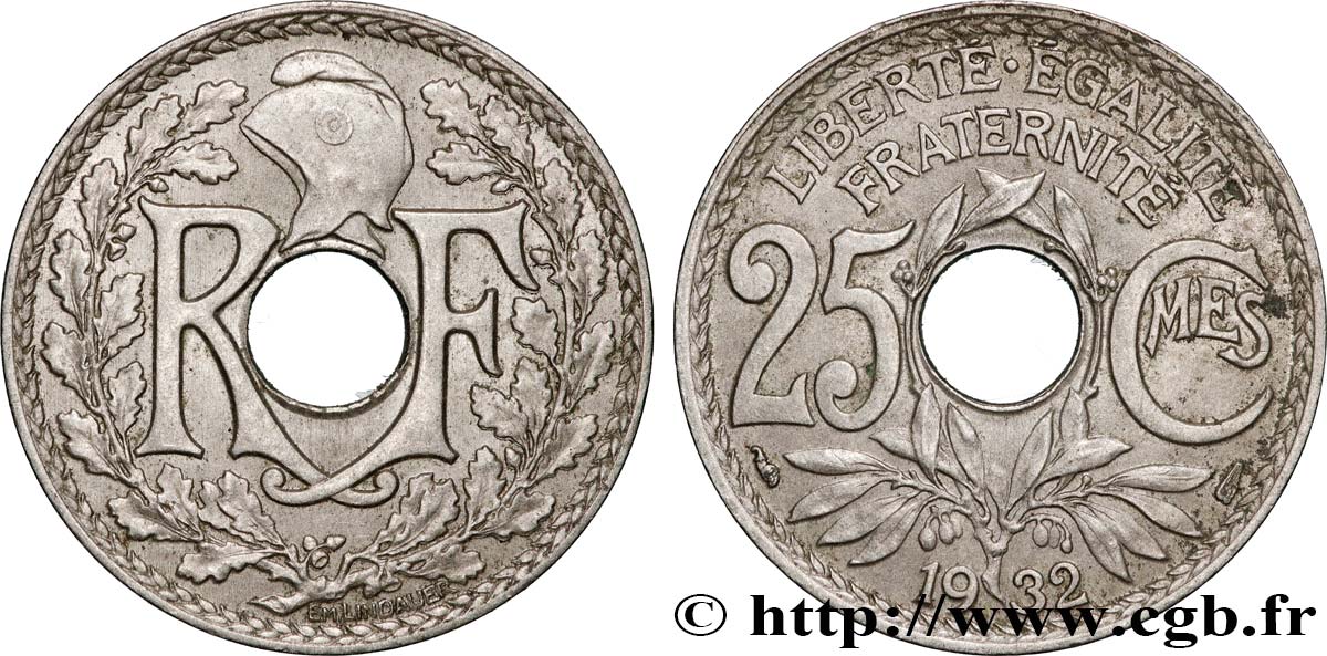 25 centimes Lindauer 1932  F.171/16 TTB 