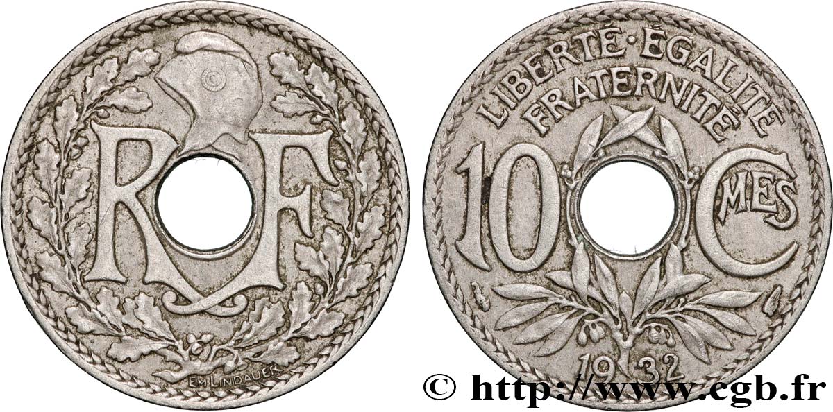 10 centimes Lindauer 1932  F.138/19 XF 