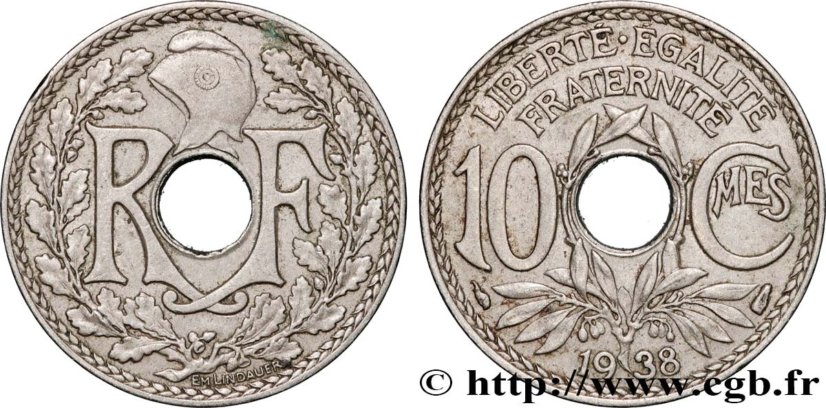 10 centimes Lindauer 1938  F.138/25 TTB+ 
