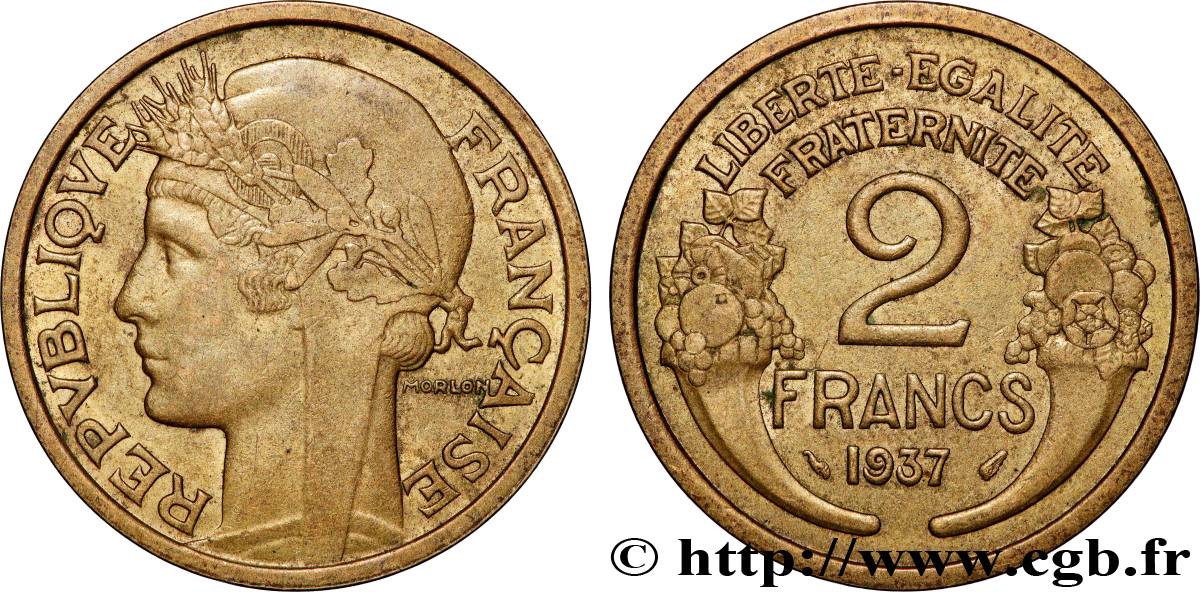 2 francs Morlon 1937  F.268/10 SUP 