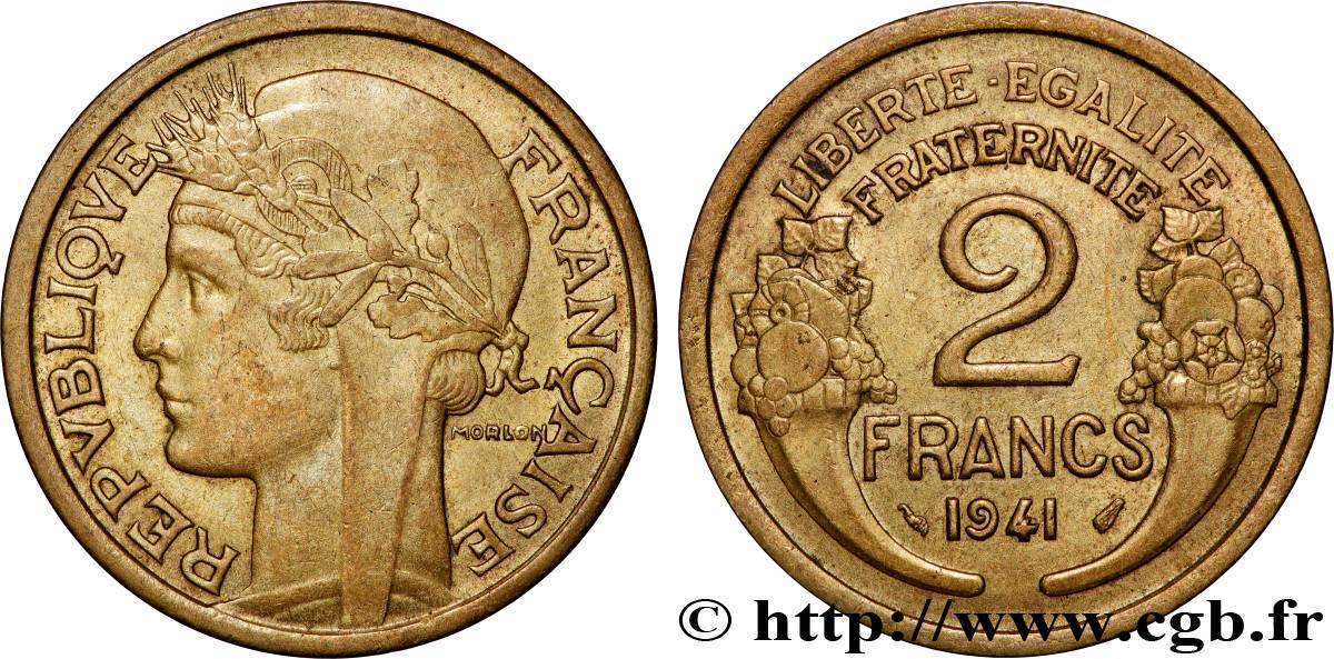 2 francs Morlon 1941  F.268/14 fVZ 